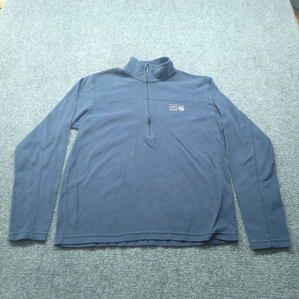 Mountain Hardwear Mens Blue Microchill 2.0 Quarter Zip Fleece Pullover OM9962 M